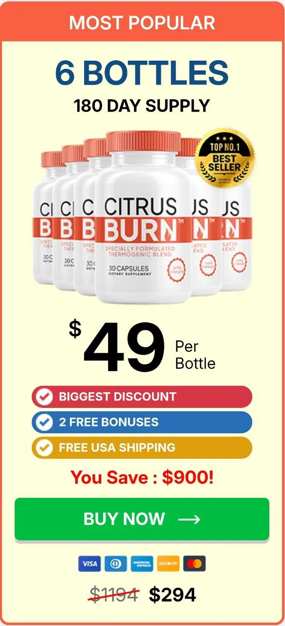 Citrus Burn order 6 bottles